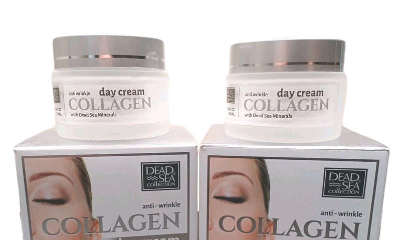 2 PACK Dead Sea Collection Anti-Wrinkle Collagen DAY Cream Mineral & Vitamins