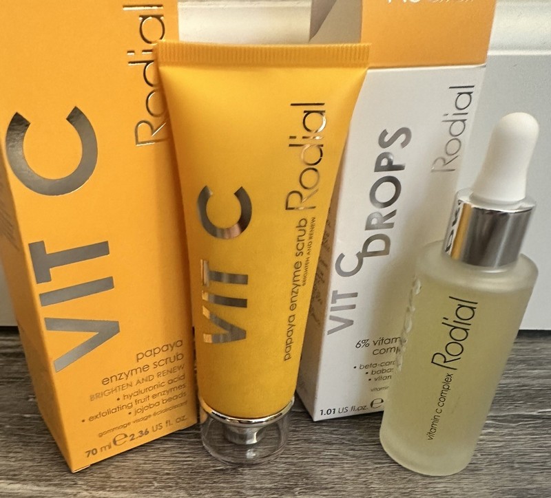 LOT Rodial Vit C Drops 6% Vitamin C Complex 30 ml papaya enzyme scrub 70ml ~$145
