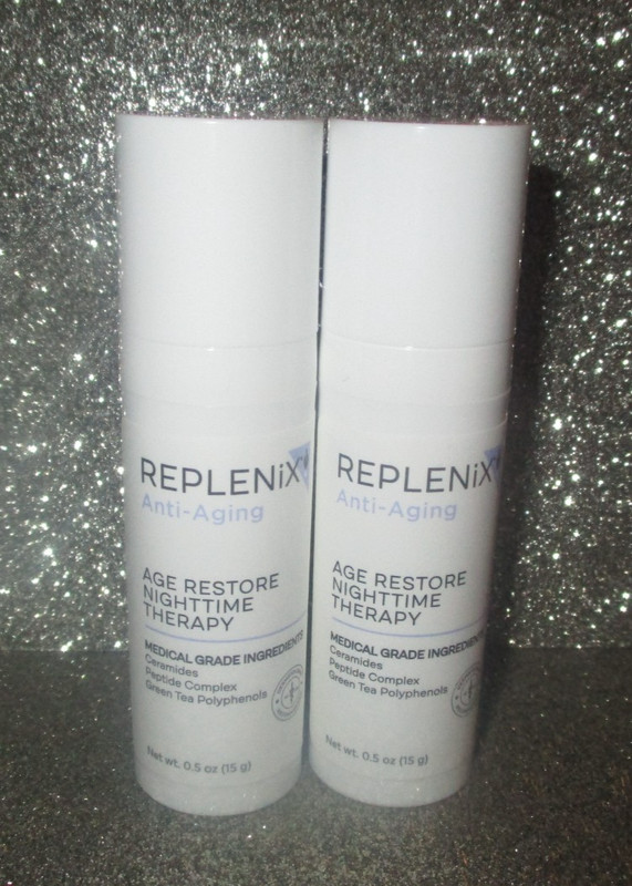 2x REPLENIX Age Restore Nighttime Therapy – Travel Size .5oz/15g each NEW