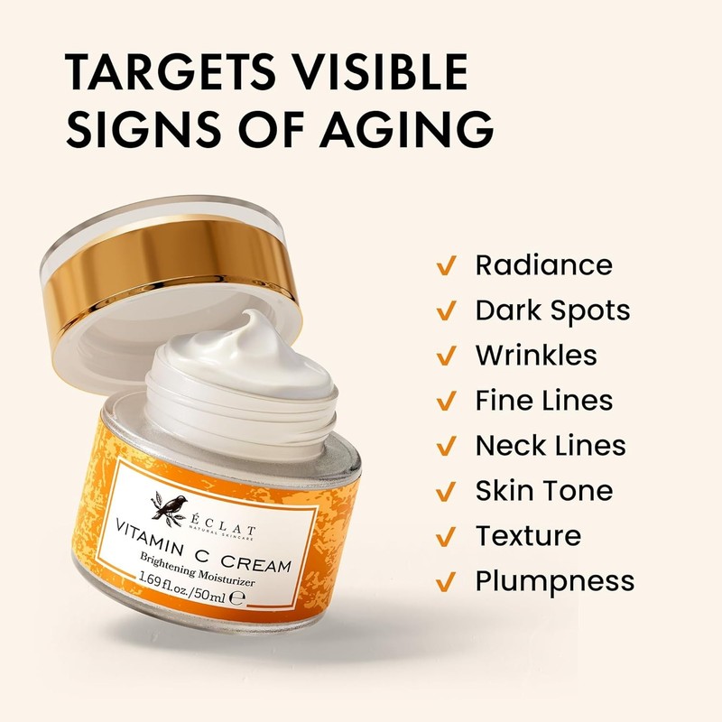 Eclat Skincare Vitamin C Moisturizer for Face with Hyaluronic Acid & Squalane - gallery
