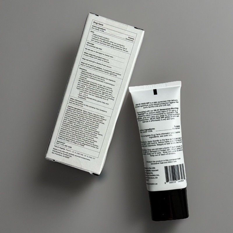 OneSkin FACE SPF OS-01 Peptide Mineral Sunscreen SPF 30+ Medium/Deep 50mL NEW gallery