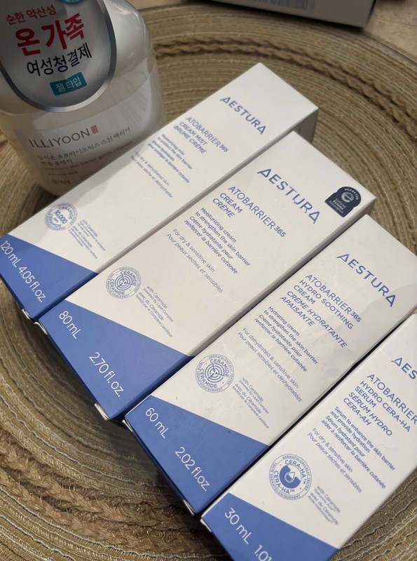 AESTURA AtoBarrier365 Serum, Mist, Cream, Gel Cream & Illiyoon Cleanser Exp 2028