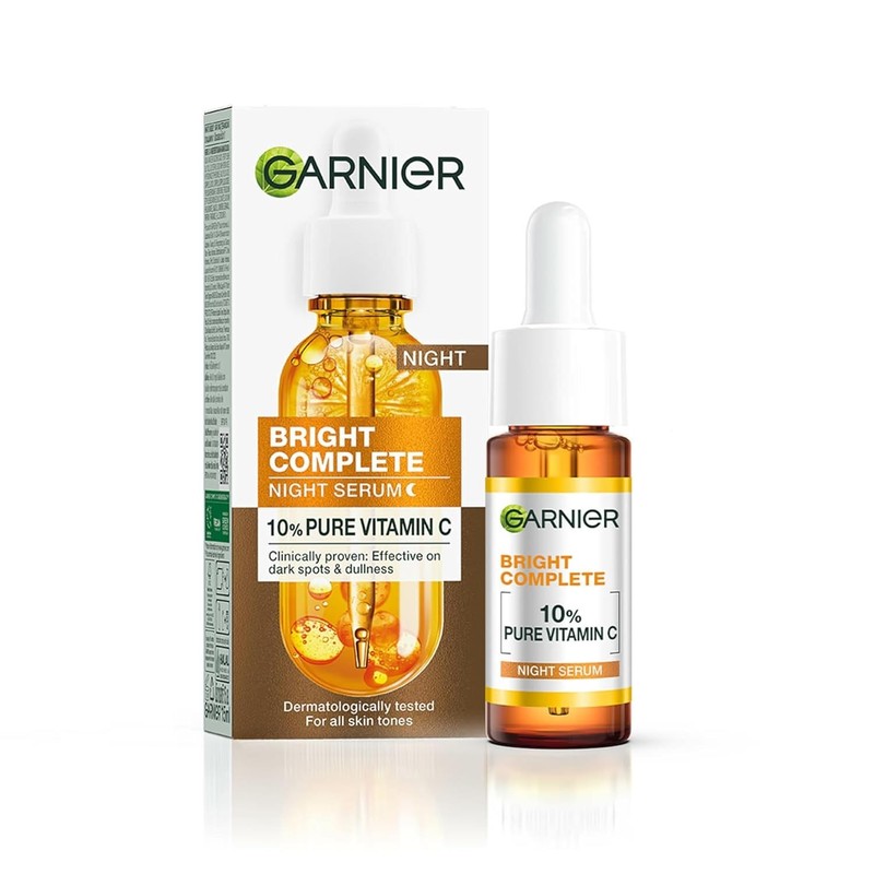 Garnier Bright Complete Night Vitamin C Serum 15ml Skin Care Free Shipping