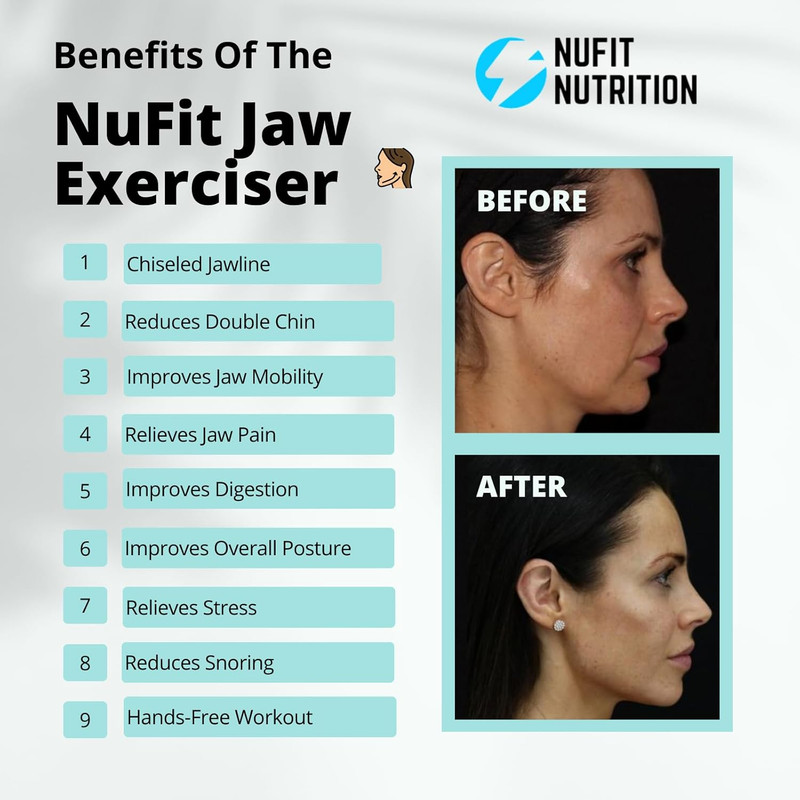 Jawline Exerciser for Men & Women – 3 Resistance Levels (6Pcs) Silicone Jaw Exer gallery