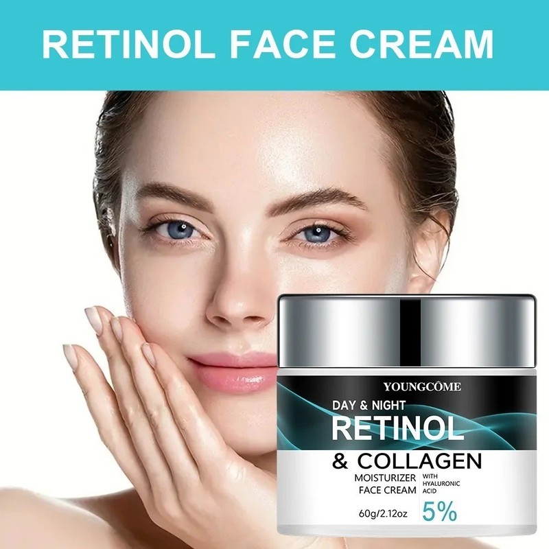 Day And Night Retinol & Collagen Moisturizer Face Cream W Hyaluronic Acid 1.7oz
