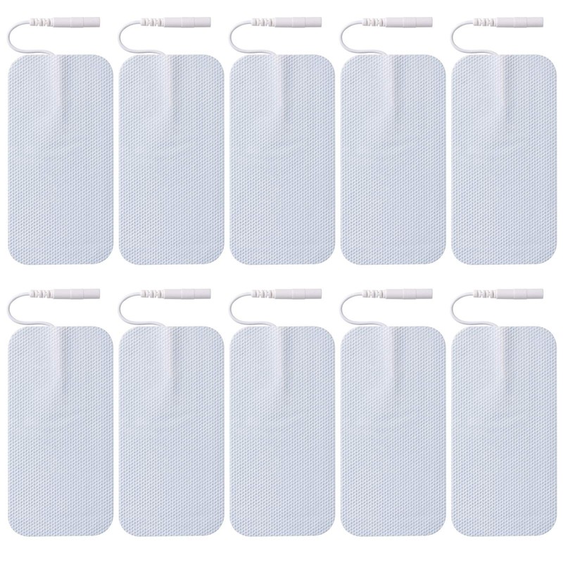 LiteTour 10 Pieces Large Electrode Pads – Premium 10 Count (Pack of 1), White