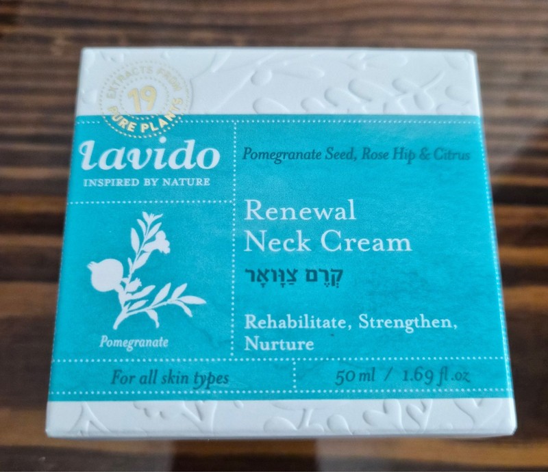 Lavido – Renewal Neck Cream, All Skin Types, Full Size (1.69oz/50ml) New In Box