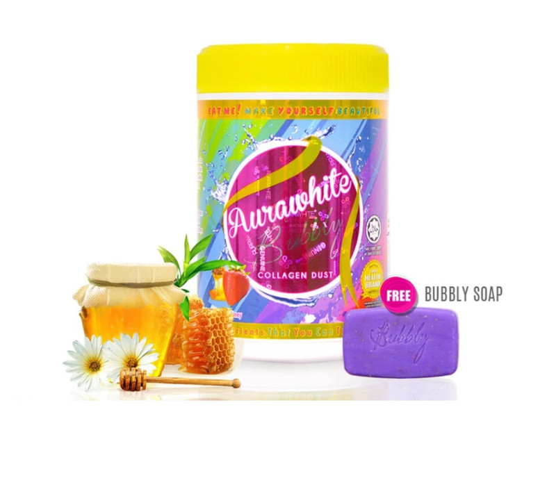 AuraWhite Bubbly Collagen Dust 500G Free Gift