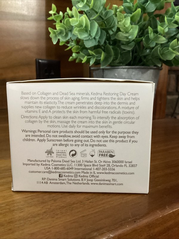 Kedma Restoring Day Cream Dead Sea Minerals & Collagen 1.76oz / 50ml New gallery