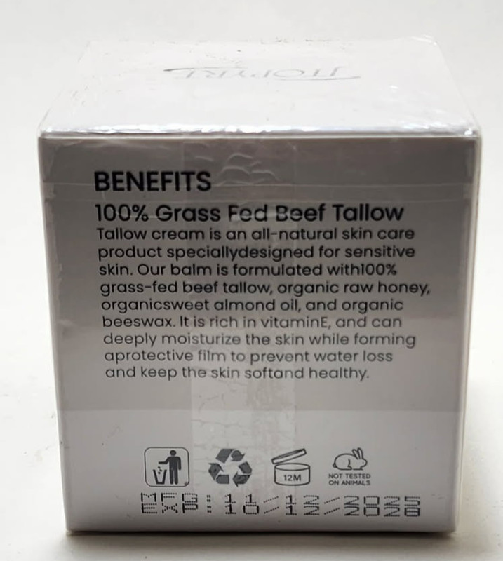 TTOPYRT Whipped Tallow Cream 120g 4 fl.oz Grass-Fed Beef Tallow Honey Beeswax gallery