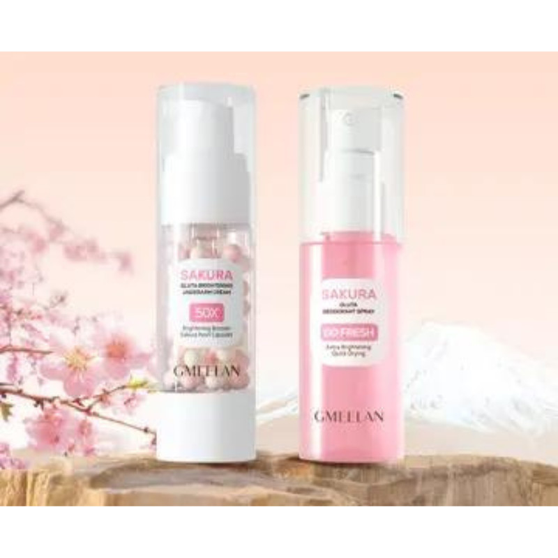 1 X Gmeelan Sakura Gluta Brightening Underarm Cream 30g + Deodorant Spray 50ml gallery
