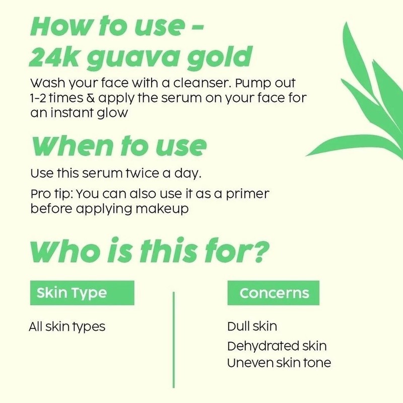 PLIX - 24k Guava Gold Lightweight Face Serum & Moisturizer Combo ( 30 ml + 50g ) gallery