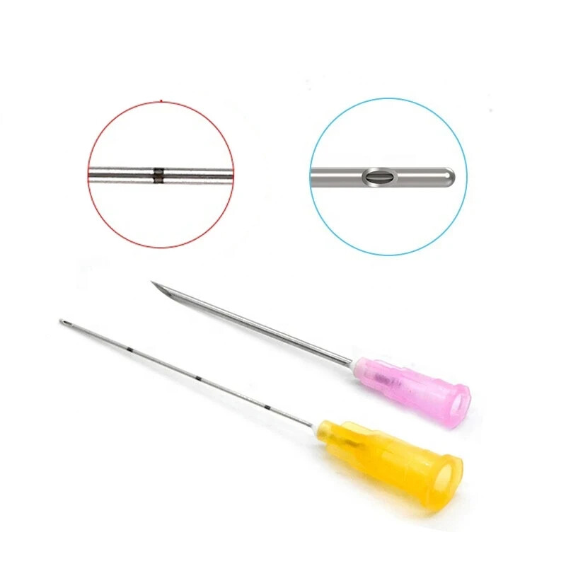 10-100Pcs Disposable Replace 23G/25G/27G Micro Cannula Blunt Tips for Fillers US gallery