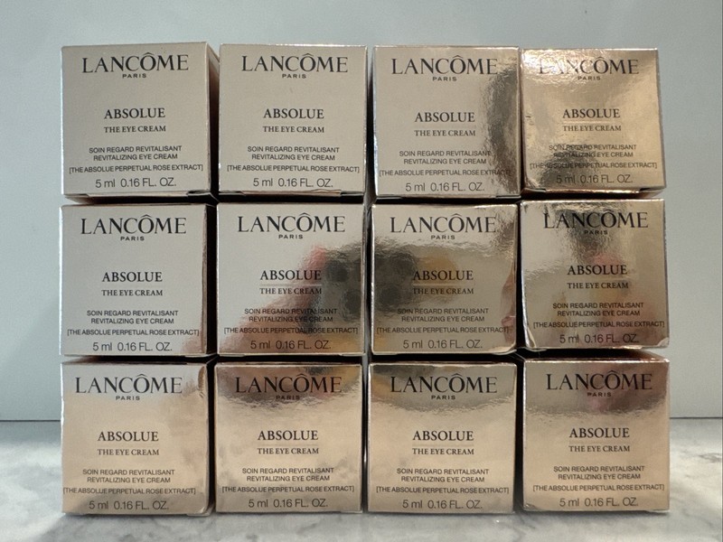 12 Lancome Absolue Revitalizing Eye Cream with Rose Extracts 0.16oz / 5ml NIB
