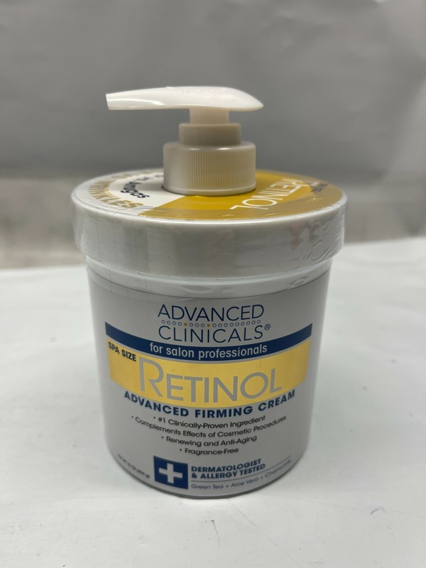 Advanced Clinicals Retinol Advanced Firming Cream – 16oz – Spa Size