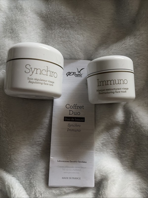 Gernetic Synchro Cream Regulating Face Care 1.6oz with Immuno 1.3oz Coffret Duo