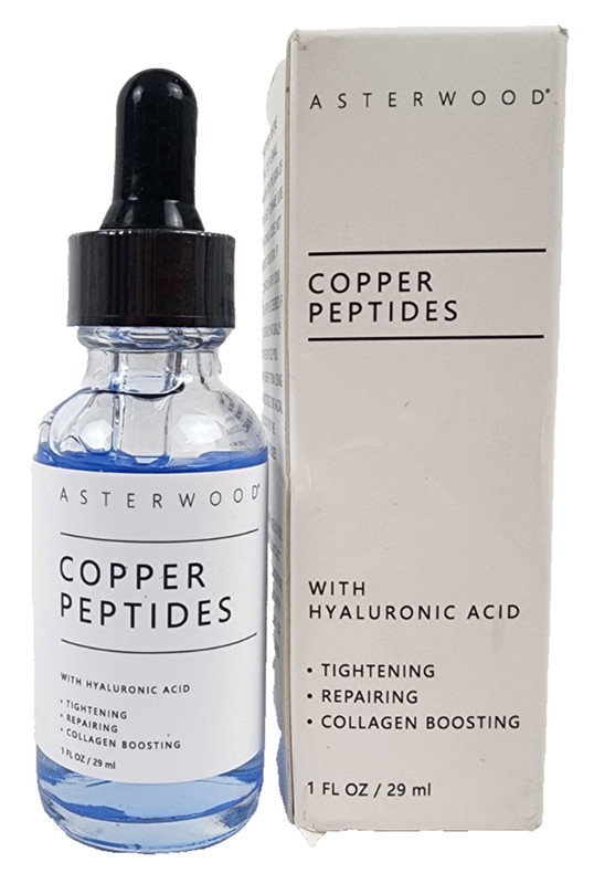Asterwood Copper Peptides Serum – GHK-Cu Peptide + Hyaluronic Acid – 1 Fl Oz