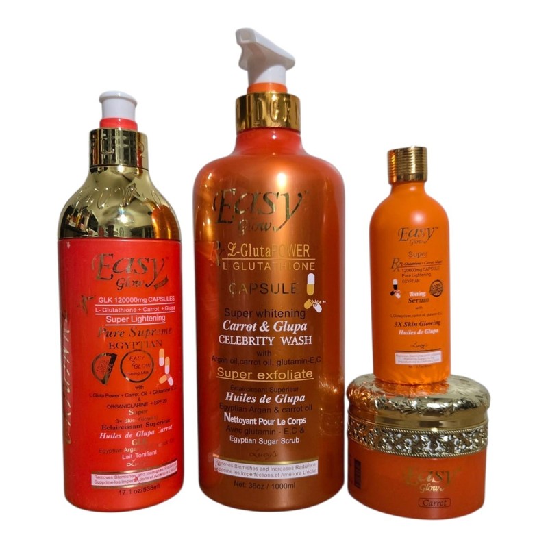 Easy Glow Carrot Toning Shower Gel, Lotion, Face Cream& Serum. Perfect Glowing gallery