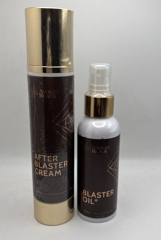 2 Ashley Black -Blaster Oil Spray & After Blaster Cream 3.5 floz -NEW SEALED