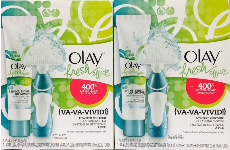 2 OLAY FRESH EFFECTS VA-VA-VIVID POWERED CONTOUR CLEANSING SYSTEM FREE SHIPPING