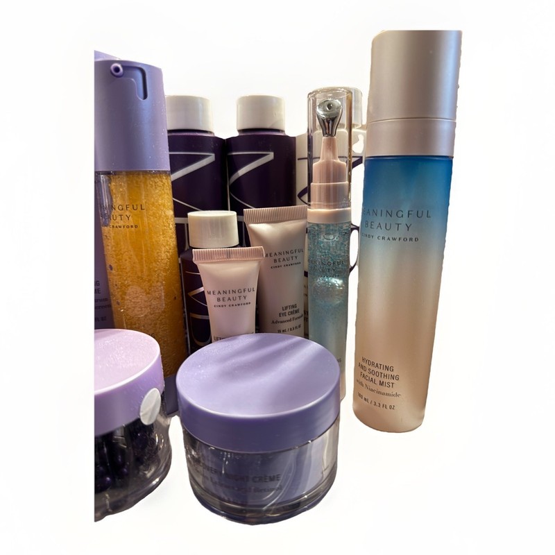 Cindy Crawford Meaningful Beauty Lot of 24 Skin and Hair Care Items New w/ pumps gallery