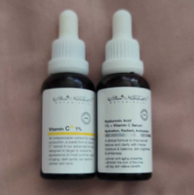 Skin Nutritions Vitamin C Hyaluronic Acid Niacinamide Serum Set Face Throat