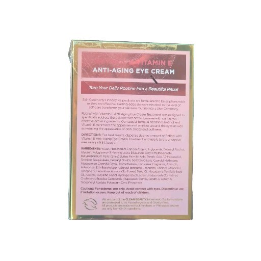 Skin Ceremony RETINOL &VITAMIN E ANTI-AGING EYE CREAM. Depuffing Fine Line... gallery