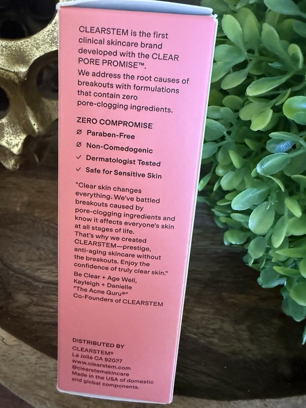CLEARSTEM Bounceback Fine Lines + Radiance Serum 1.35oz 40mL NIB Peptide gallery