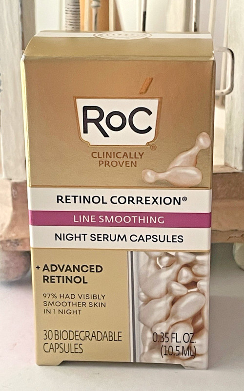RoC RETINOL CORREXION Line Smoothing Night Serum - 30 Capsules ~ Brand New! gallery
