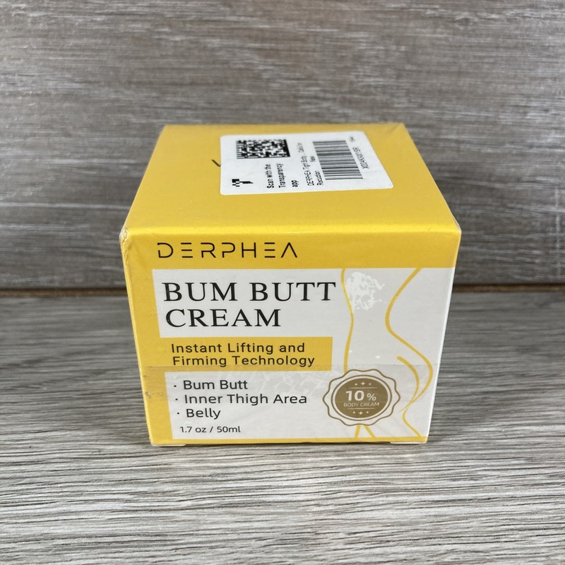Derphea Bum Butt Cream. 1.7 oz 50ml. NEW & Sealed. Instant Lifting & Firming