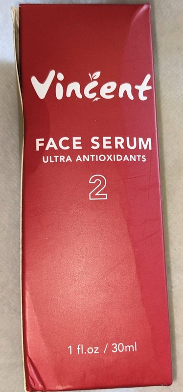 Vincent Face Serum Ultra Antioxidant Vegan 1 fl.oz/30ml Activated Phenolics