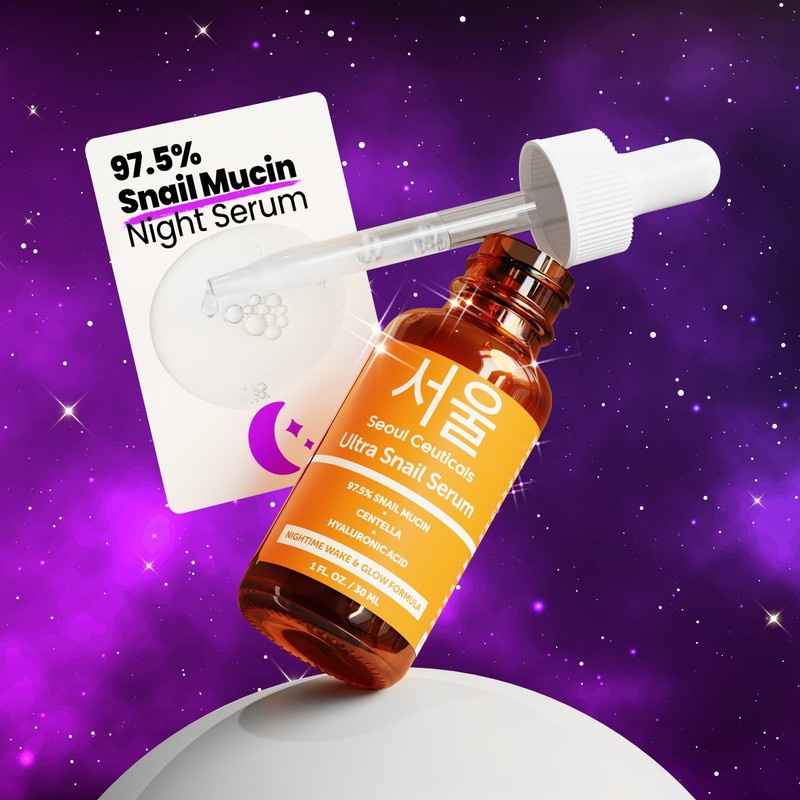 SeoulCeuticals Korean Skin Care 97.5% Snail Mucin Serum – K Beauty Skincare N... gallery