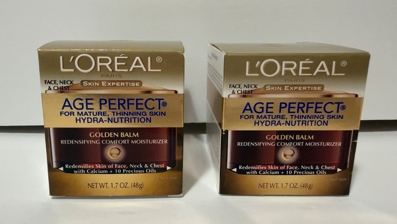 (2) L’oreal Age Perfect Hydra-Nutrition Golden Balm Moisturizer 1.7oz ea