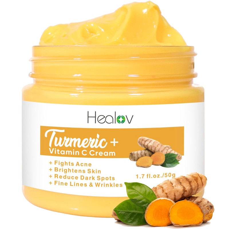 Turmeric Face Cream for Face & Body – All Natural Turmeric Skin Brightening L…