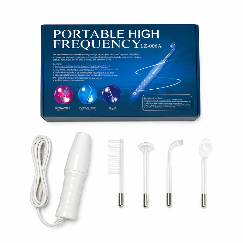 High Frequency Facial Skin Care Wand Machine Anti-aging Acne Hair Treatment Set