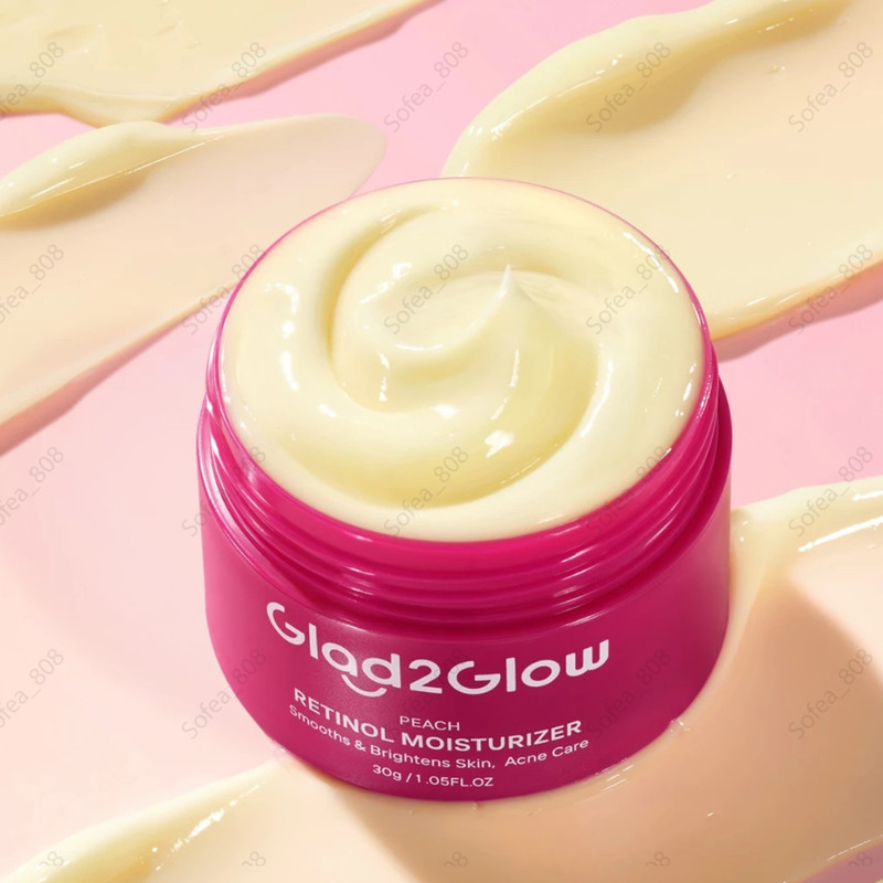 Glad2glow Peach Retinol Moisturizers Brightens Skin ,Free Shipping gallery