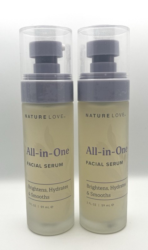 2x Nature Love All-In-One Serum Brightens,Hydrates,Smooths 2oz each