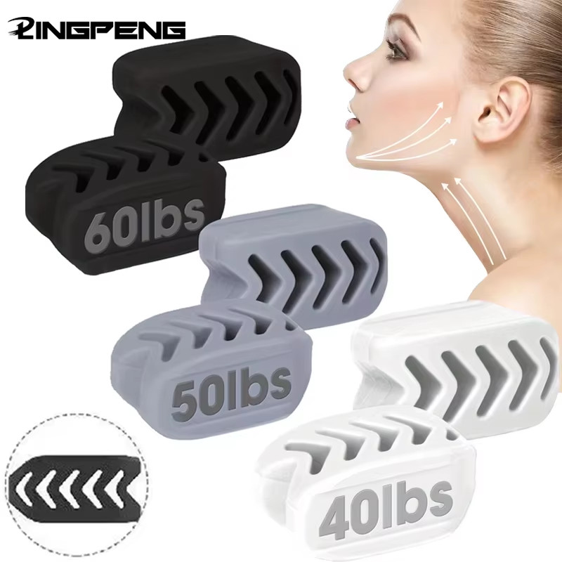 40/50/60LBS Silicone Jaw Exerciser Ball Detachable Jaw Trainer Face Facial Muscl gallery