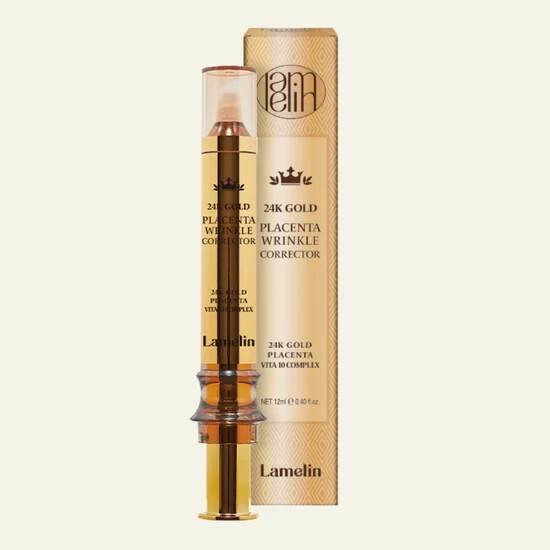 Lamelin Wrinkle Corrector 24K Gold Placenta VITA10 Complex Snail Mucus Face 12ML