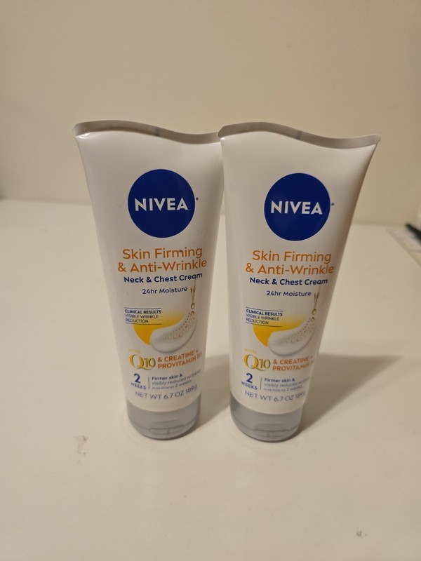 NIVEA Skin Firming & Anti-Wrinkle Neck & Chest cream 6.7 oz -Two Pack