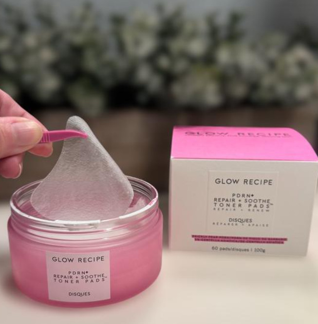 100% Authentic Glow Recipe Repair+Soothe Korean Prickly Pear Toner Pads,60 pads