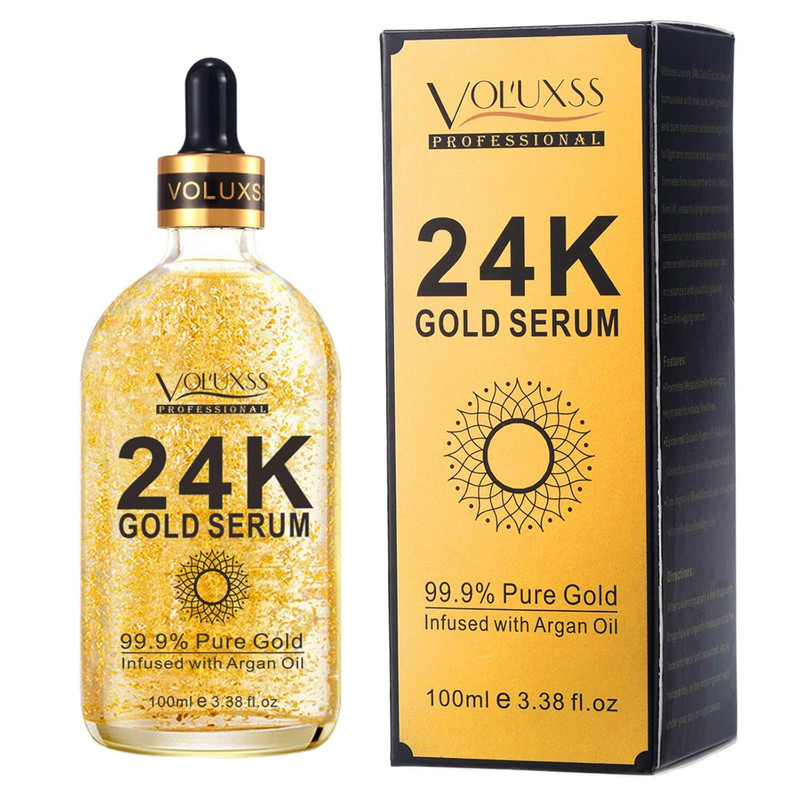 24K Gold Serum for Face,Skin Brightening Anti Aging Face Serum Moisturizer with