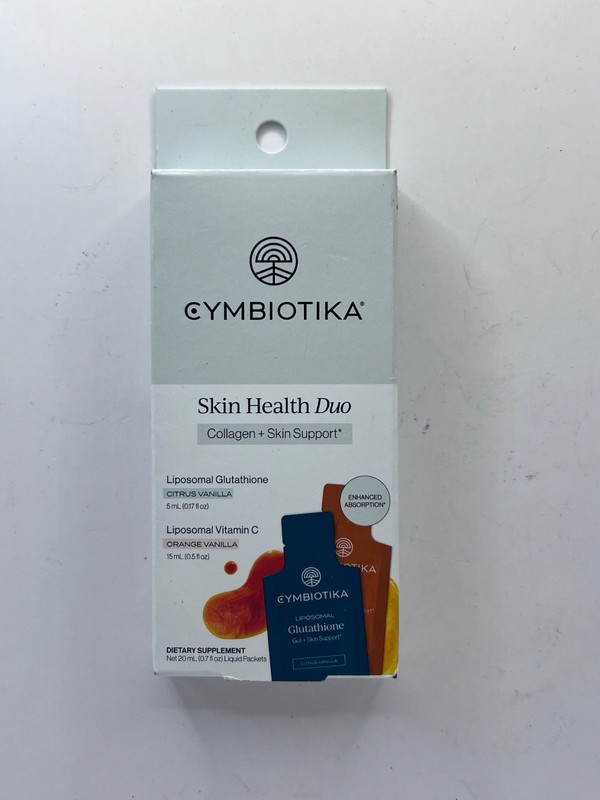 Cymbiotika Skin Health Duo New Collagen Glutathione Vitamin C Gut Support 09/26