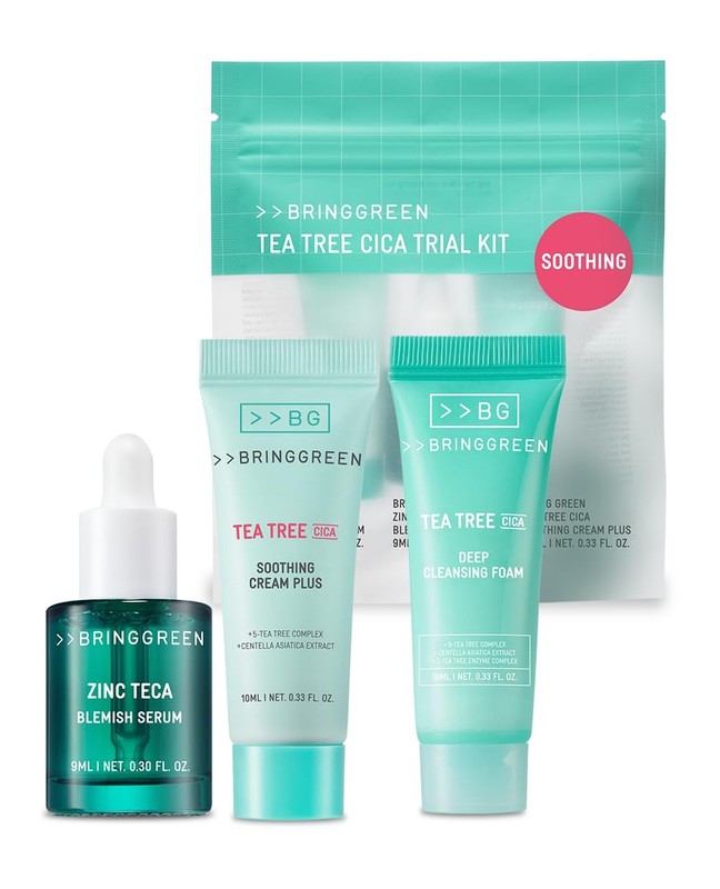 TEA TREE CICA TRIAL KIT | Travel Size Korean Skin Care Set for Acne-Prone, Se…