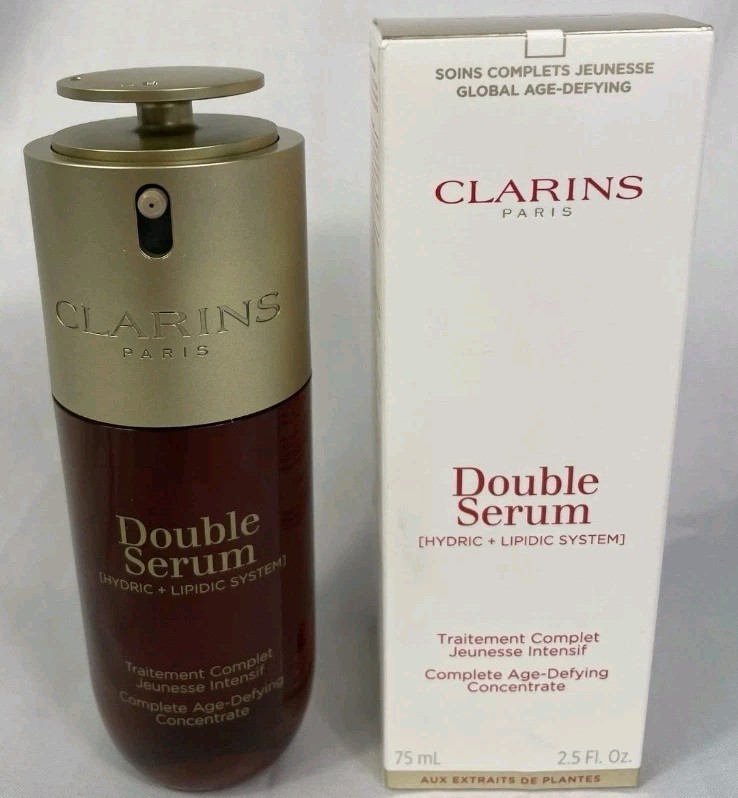 Clarins Double Serum, 2.5 fl oz Bottle Hydric & Lipidic System New in Box