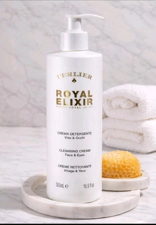 Perlier Royal Elixir Cleansing Cream for Face & Eyes-Jumbo 16.9 oz-NEW SEALED