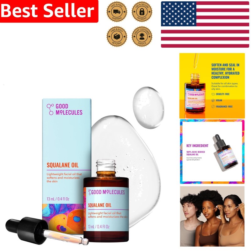 Squalane Oil for Face & Hair 13ml Fragrance-Free Deep Moisture Complexion