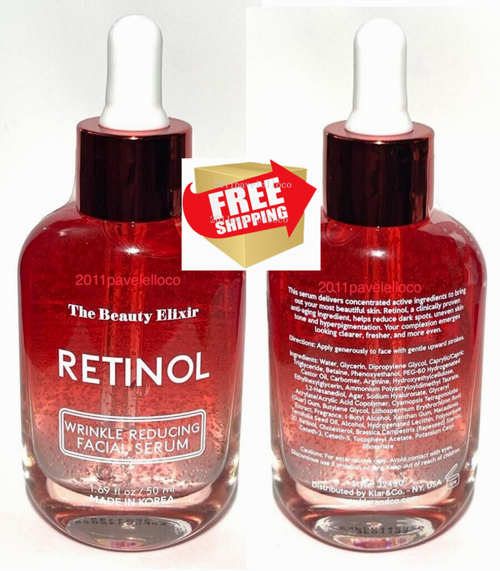 The Beauty Elixir * RETINOL ~ Wrinkle Reducing Facial Serum ~ 1.69 fl oz