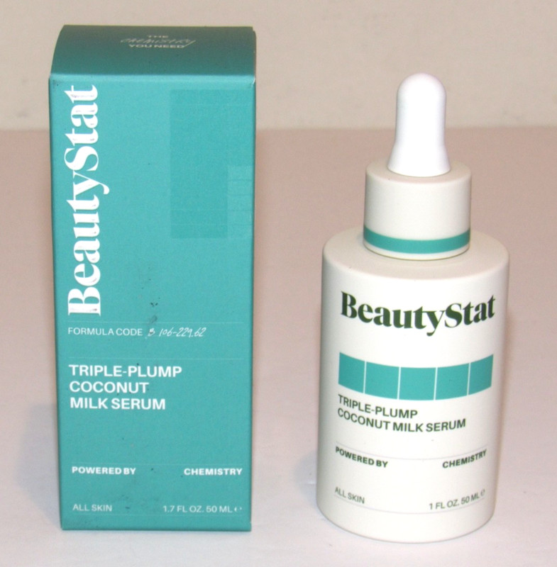 BeautyStat Triple-Plump Coconut Milk Serum 1.7 Oz 50 mL NIB Hyaluronic Acid