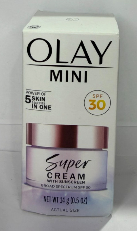 Olay Sunscreen Face Moisturizer SPF 30 Super Cream Trial Size Exp 10/2026